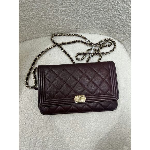 Chanel Caviar Quilted Boy Wallet on Chain (WOC) - Like New with Dustbag & Box - Picture 1 of 2